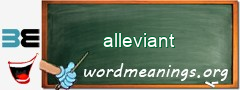 WordMeaning blackboard for alleviant